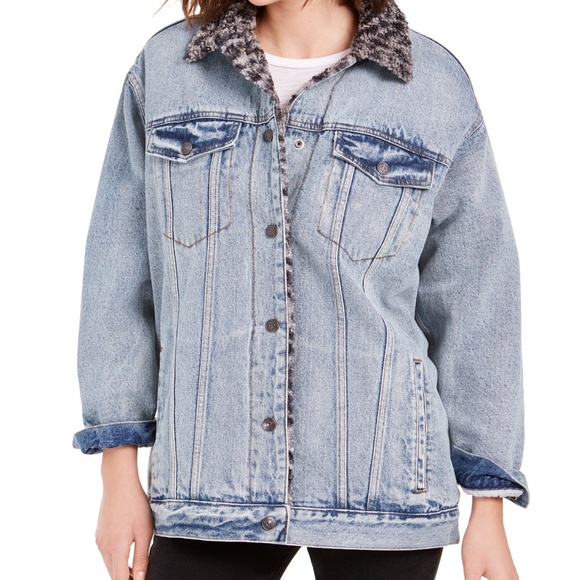 free people sherpa trucker jacket
